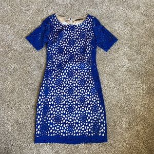 Preston & York Blue Laser Cut Dress